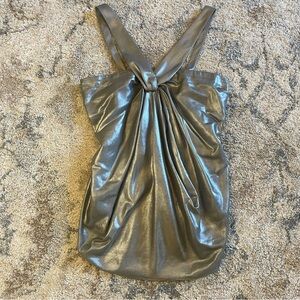 Seven for all Mankind Silver Metallic Shimmer Halter Style Top Tank